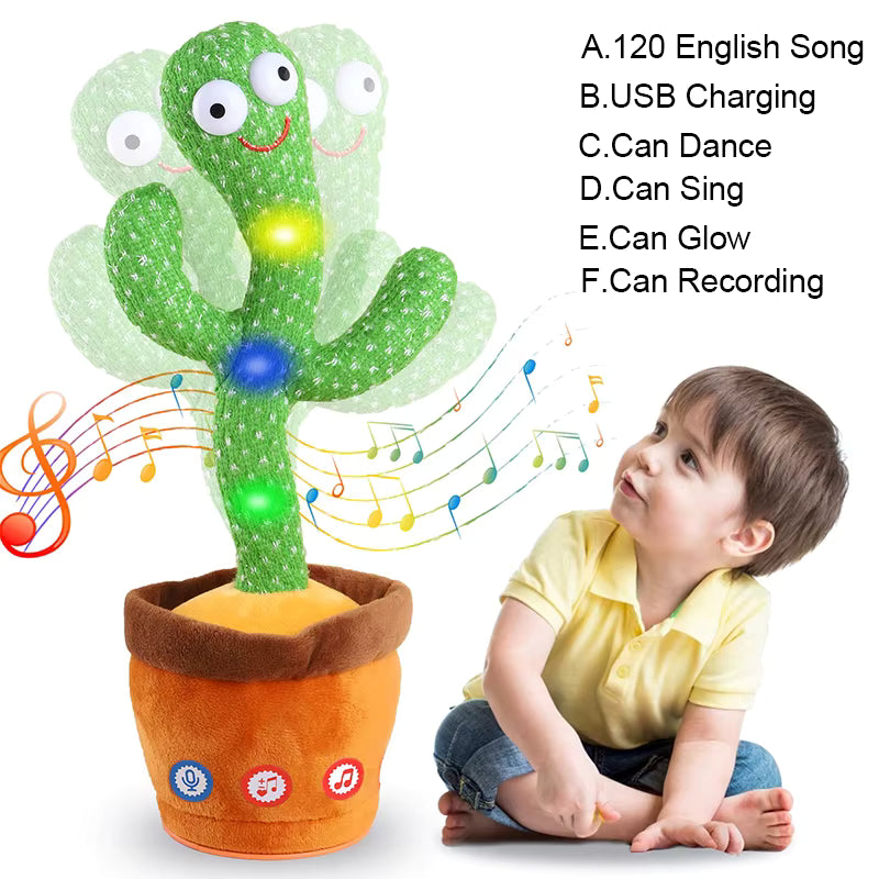 Singing Dancing Repeat Talking Cactus Plush Toy