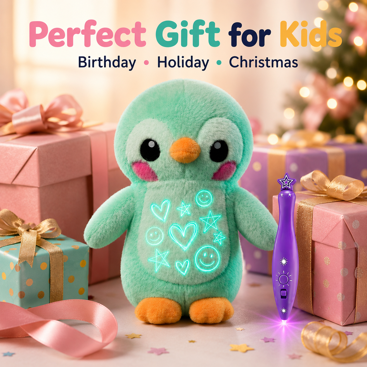 Luminous Drawing Penguin Stuffed Animal