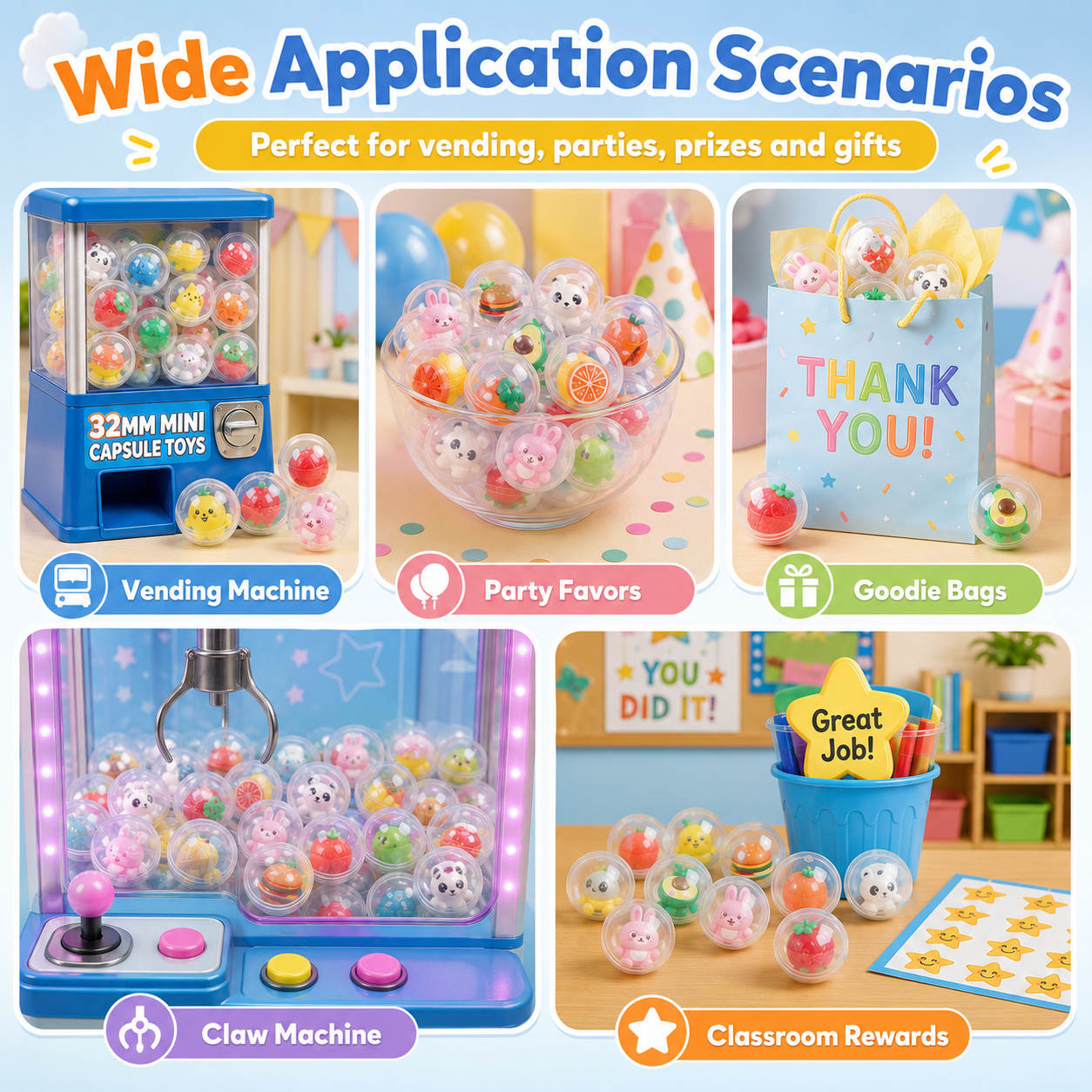 Cute Mini Figure Gashapon Balls