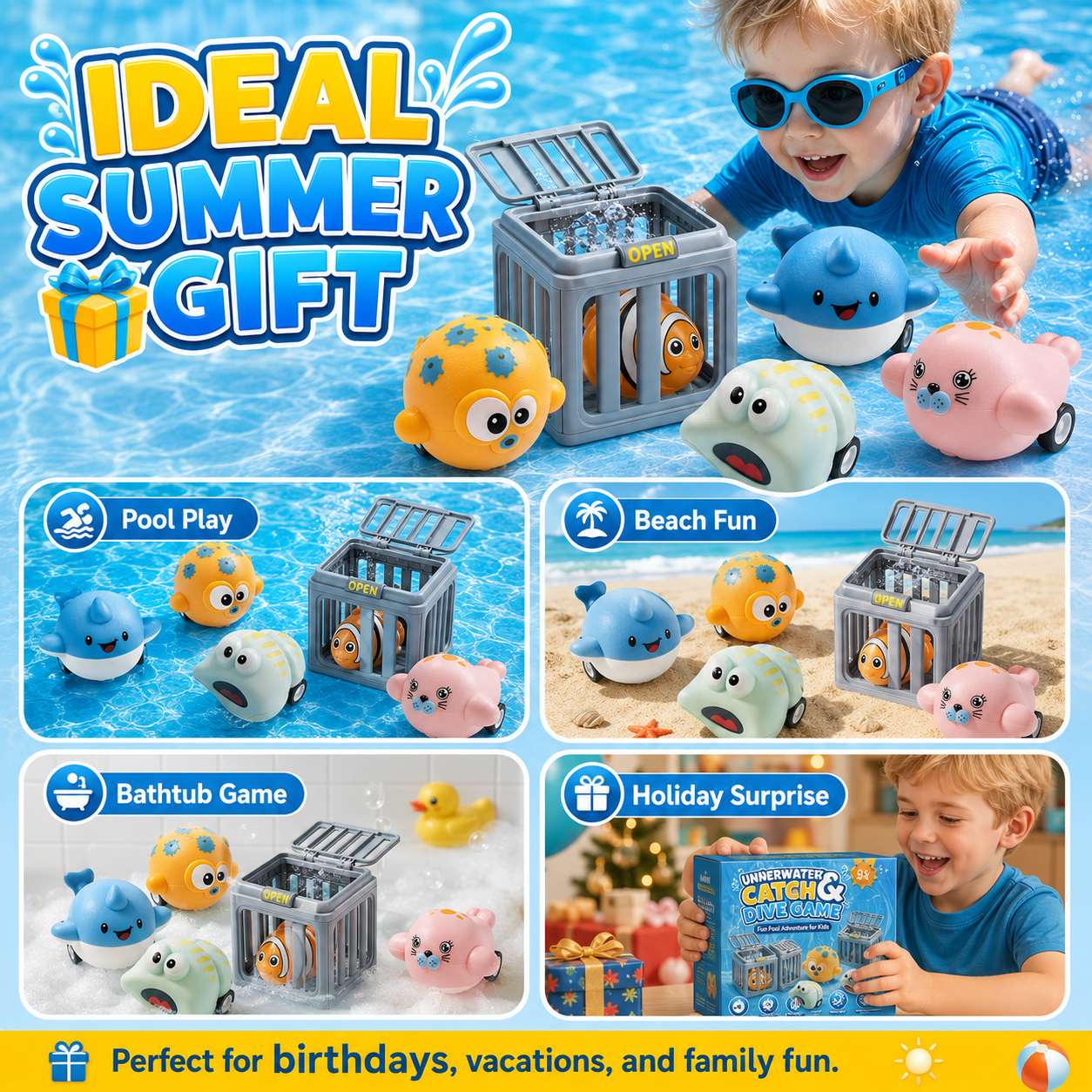 Pool Catch Cage Dive Game Set